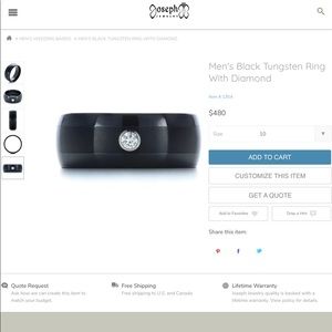 TRITON tungsten carbide wedding band